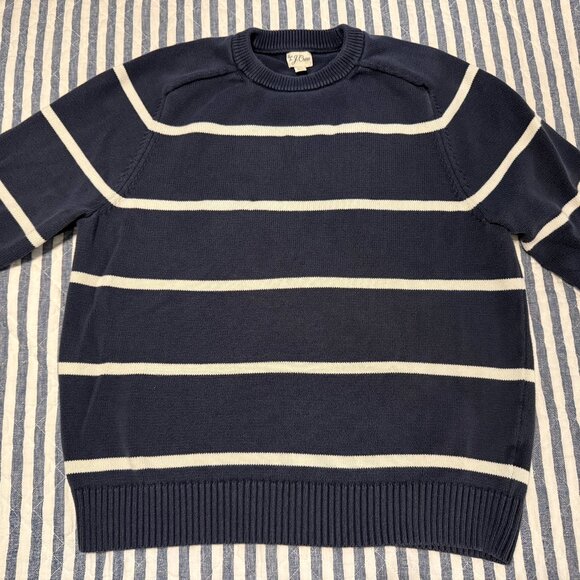 J. Crew Other - J. CREW - Men's Striped Sweater in Navy & white